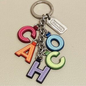 Coach Vintage Y2K Colorful Letter Keychain NWOT
